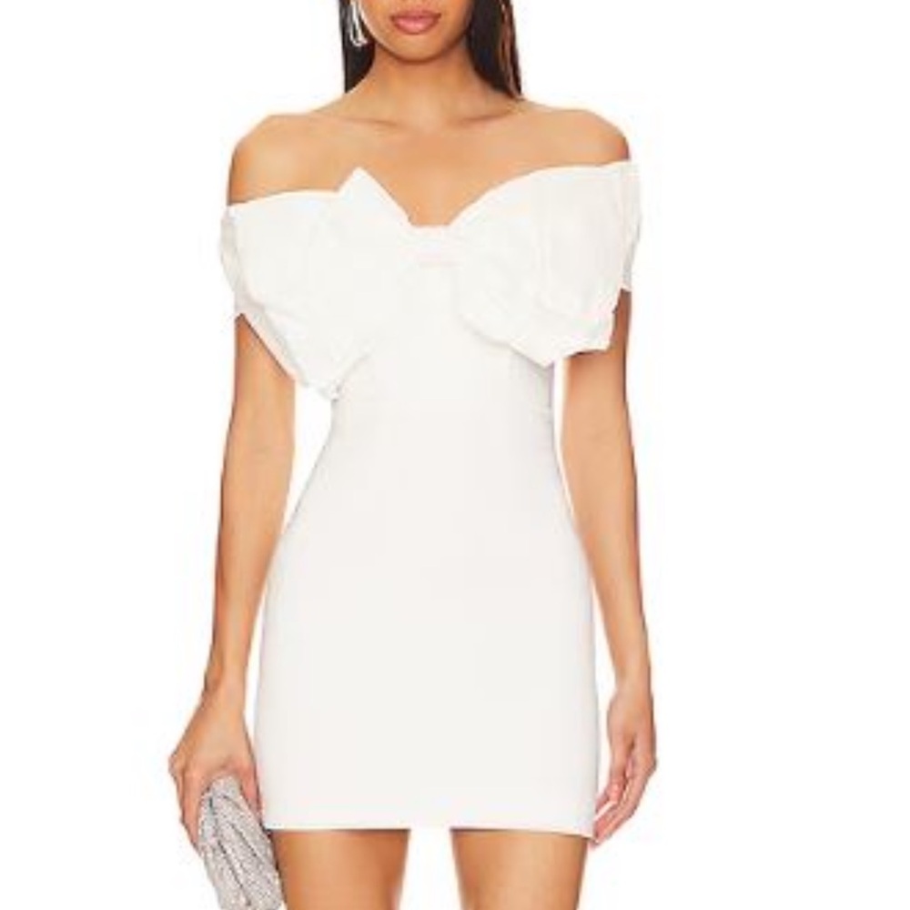 Bardot Off-Shoulder White Mini Dress